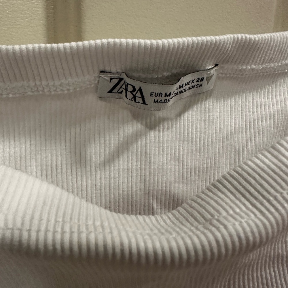 White Ribbed Tube Top - Picture 3 of 3
